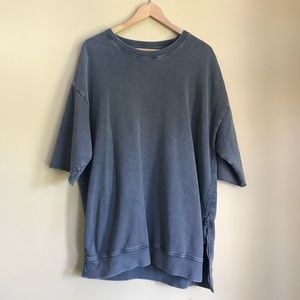 ALLSAINTS short sleeve sweatshirt with side zip